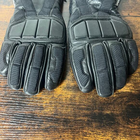 Thinsulate Insulation Black Leather Ski Snowmobile Gloves Sz Small 100 gram - Picture 2 of 8